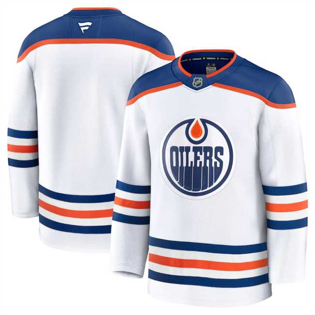 Men%27s Edmonton Oilers Blank White 2024-25 Away Stitched Hockey Jersey Dzhi->edmonton oilers->NHL Jersey
